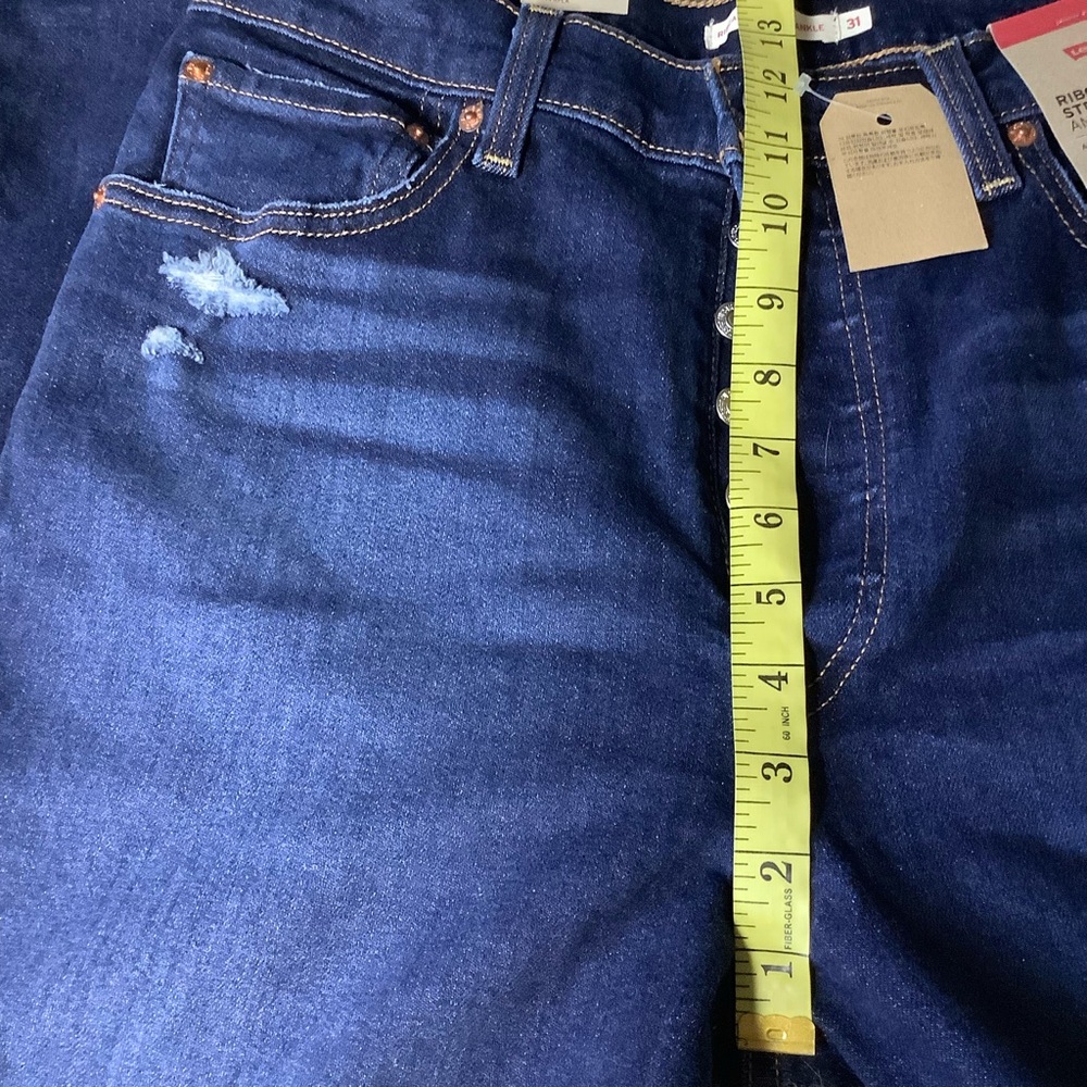 Levi's Women's Ribcage Straight Ankle Jeans Size 31 NWT Button Fly 27" Inseam - Picture 11 of 16